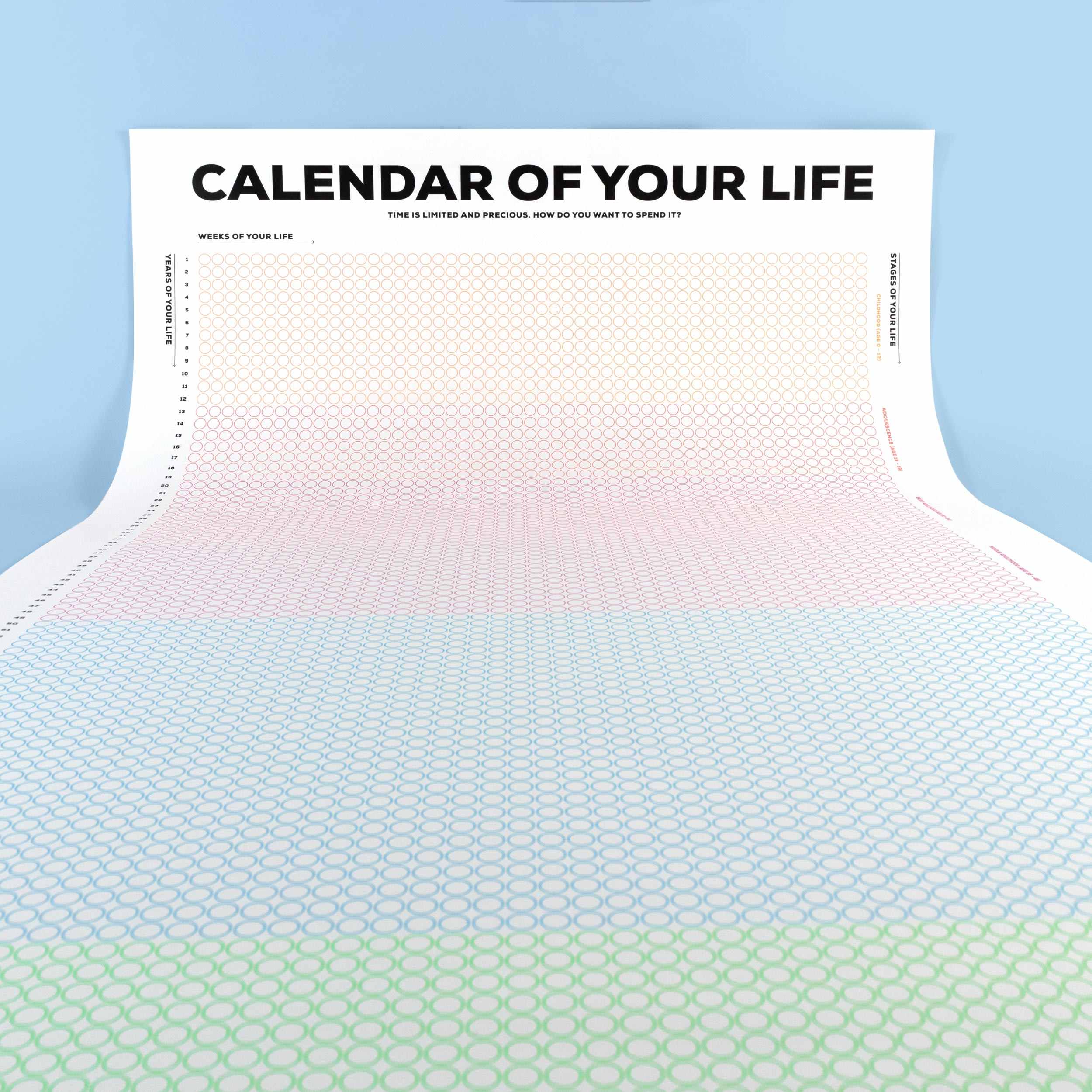 Calendar of Your Life Infographic Poster (Neon) - Image 3