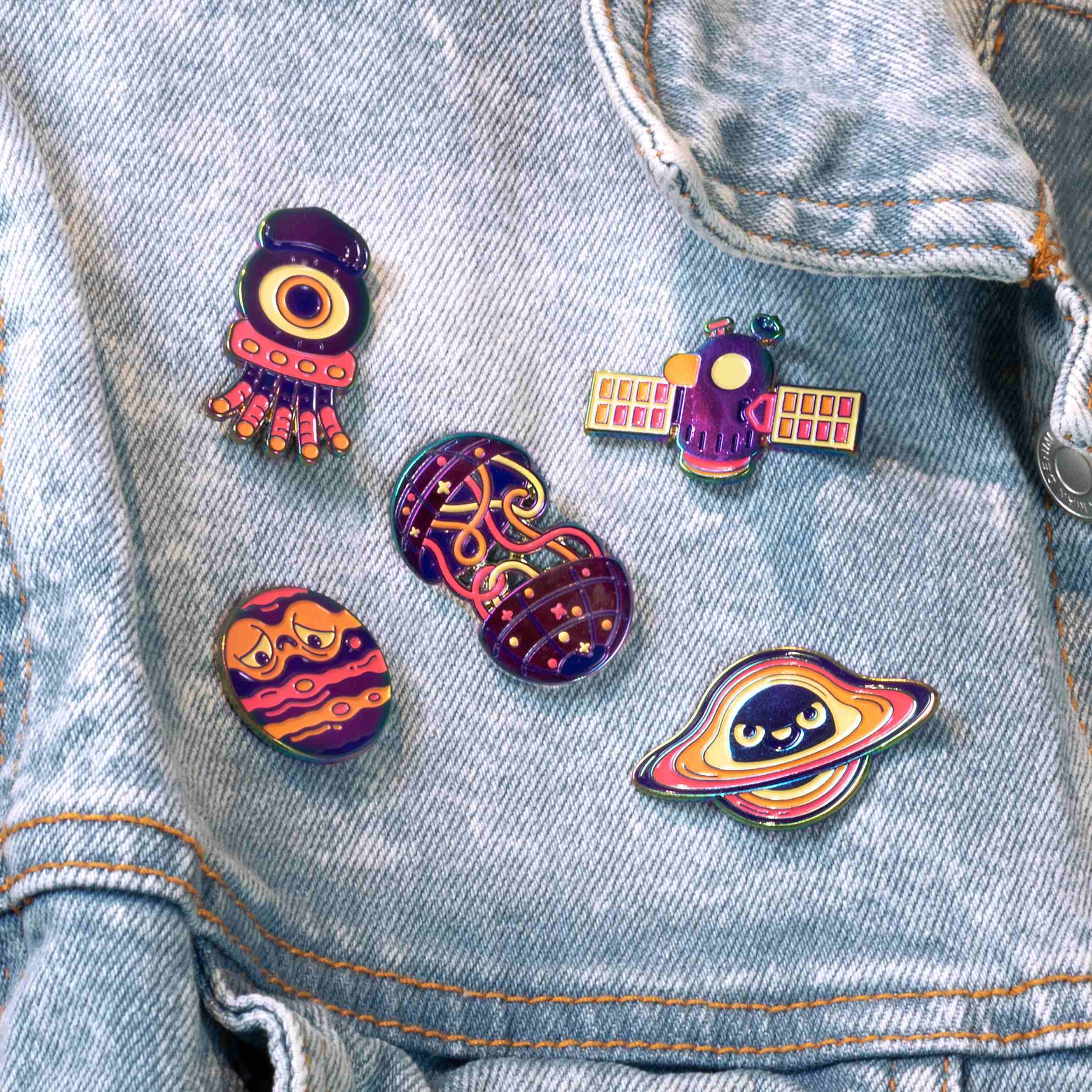 Duck Satellite Enamel Pin - Image 4